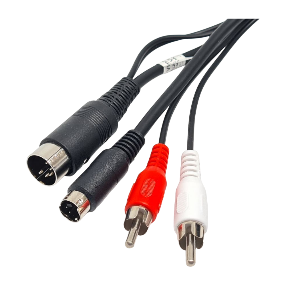Vic 20 5 pin DIN to S-Video and Audio Cable