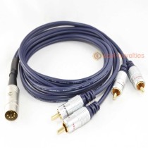 Naim 5 pin DIN to 4 x RCA Phono Cassette Deck Interconnect Cable