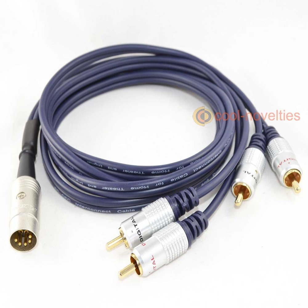 Naim 5 pin DIN to 4 x RCA Phono Cassette Deck Interconnect Cable