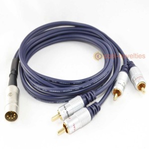 Naim 5 pin DIN to 4 x RCA Phono Cassette Deck Interconnect Cable