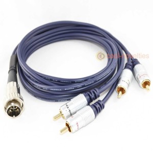 Naim 5 pin DIN (Twist Locking) to 4 x RCA Phono Cassette Deck Interconnect Cable