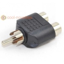 RCA Phono Plug to 2 x Phono Socket Converter