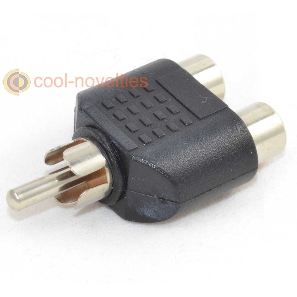RCA Phono Plug to 2 x Phono Socket Converter
