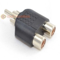 RCA Phono Plug to 2 x Phono Socket Converter