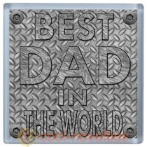 Best Dad in the World Beer Mat Coaster