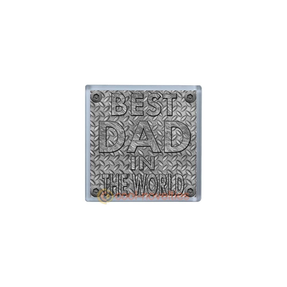 Best Dad in the World Beer Mat Coaster