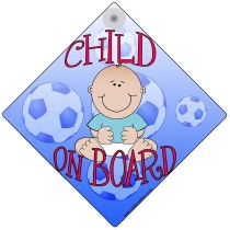 Child on Board for Boys Novelty Car Window Sign