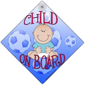 Child on Board for Boys Novelty Car Window Sign