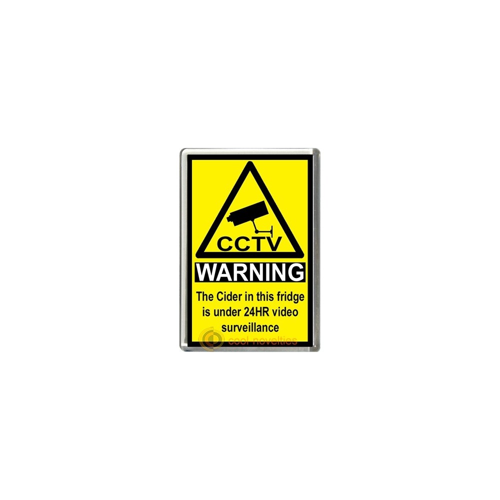 Cider Novelty CCTV Warning Sign Fridge Magnet
