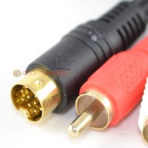 Sega Saturn Gold RCA Audio & Video Cable