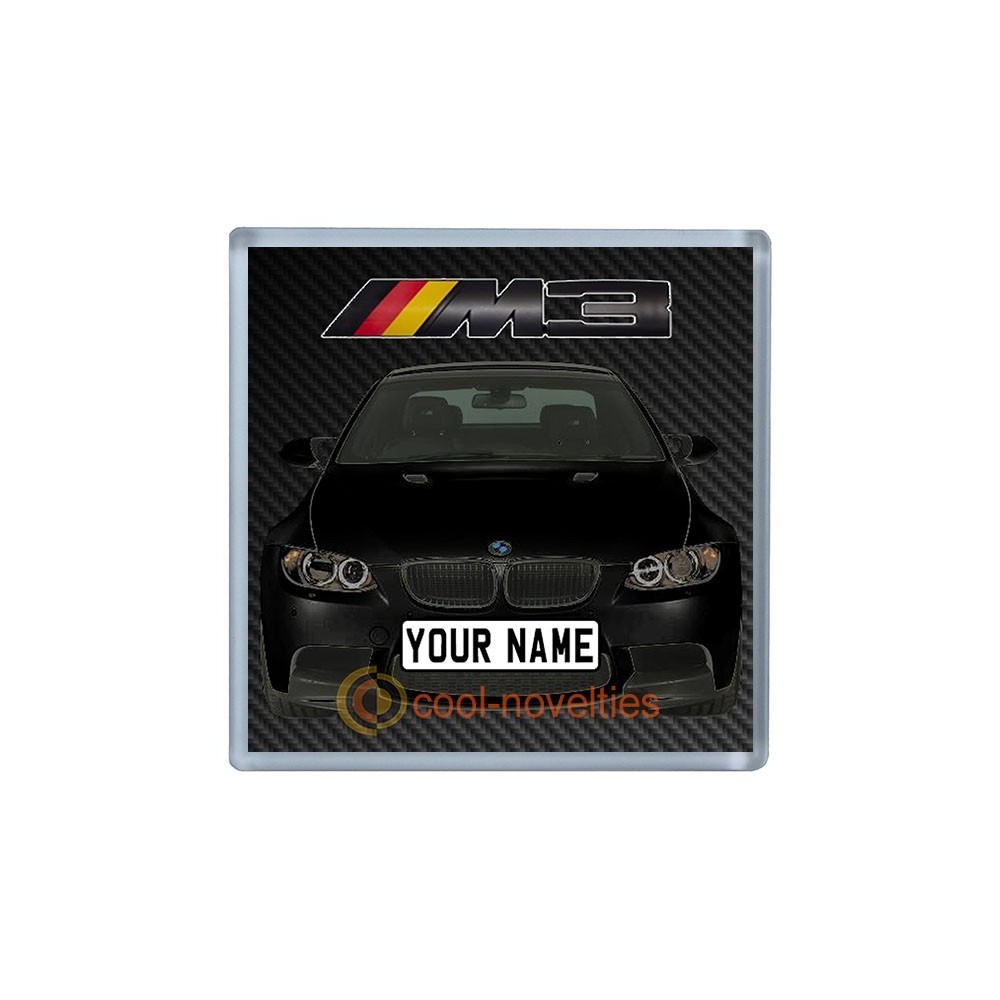 Black BMW M3 Personalised Coaster / Beer Mat