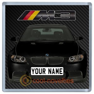 Black BMW M3 Personalised Coaster / Beer Mat