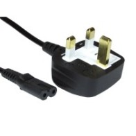IEC C7 "Figure 8" UK Mains Lead 0.5 Metres