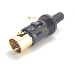 13 pin DIN Gold Plated Male Plug Locking Connector