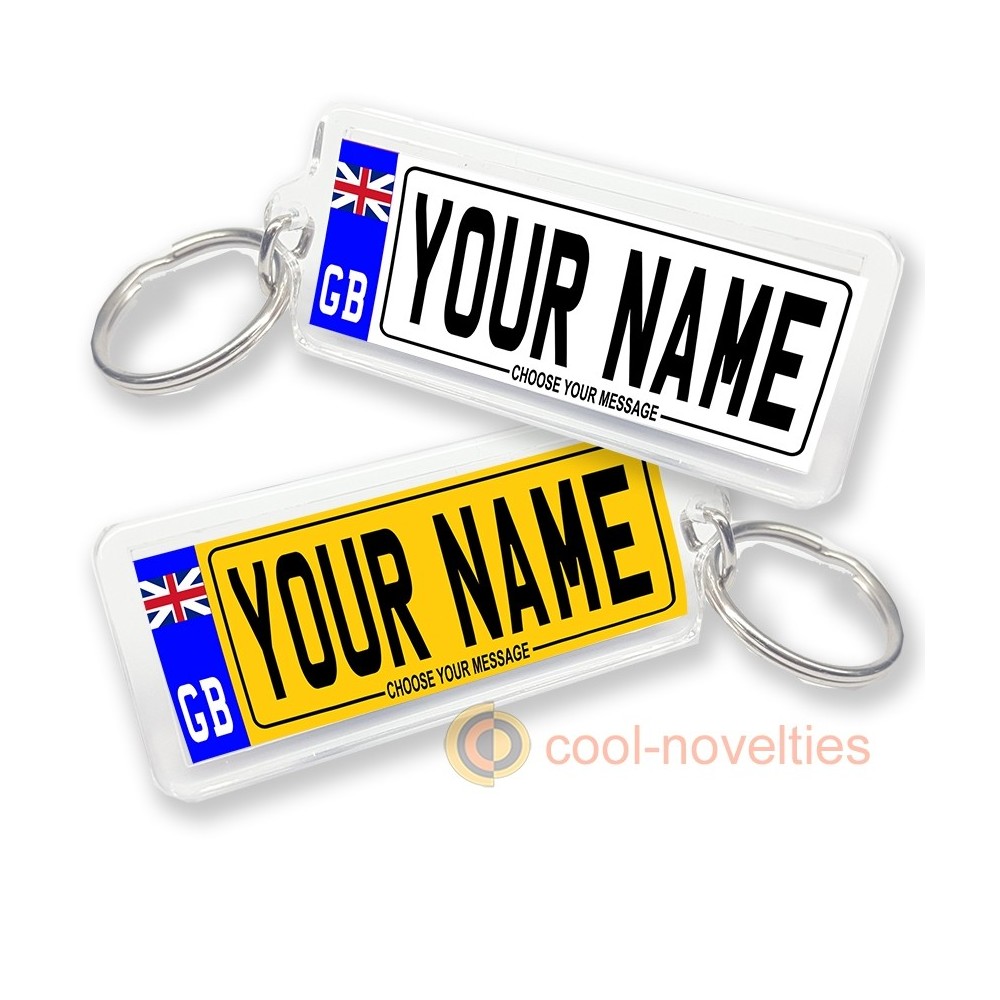 Personalised Number Plate Registration Keyring
