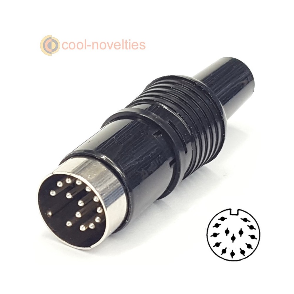14 pin DIN Male Plug Connector for Amstrad & Atari Systems