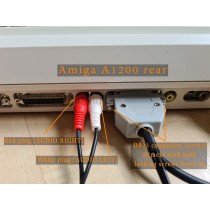 Commodore Amiga A500 A600 A1200 RGB Scart Lead TV Cable with New DB23 Connector